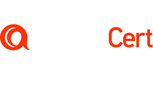PeopleCert logo: orange circular emblem then 'PeopleCert' in white and orange with the tagline 'Dream it, do it.' on a black background.